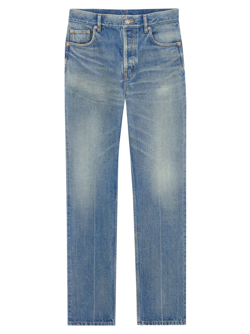 Jeans dritti in denim Authentic Medium Blue