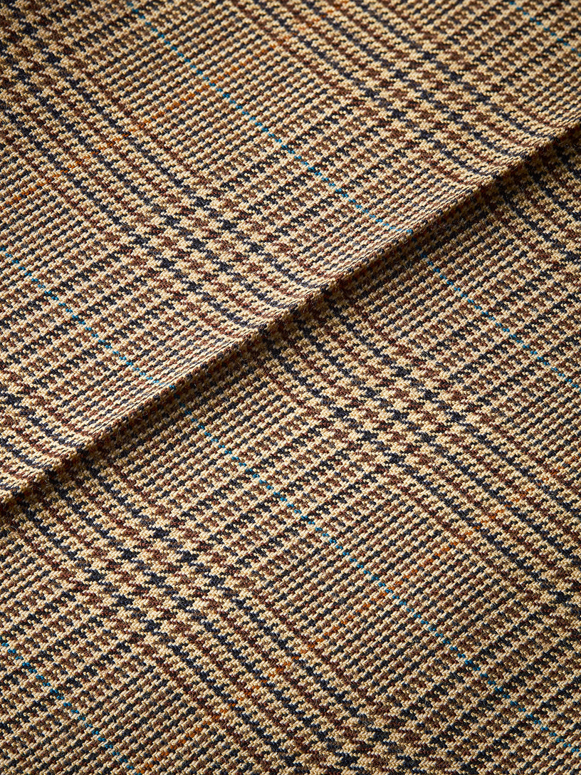Pantaloni svasati in lana pied de poule Principe di Galles
