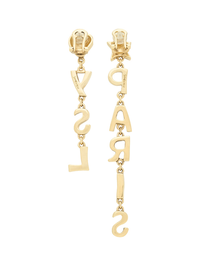 Orecchini pendenti Ysl Paris in metallo