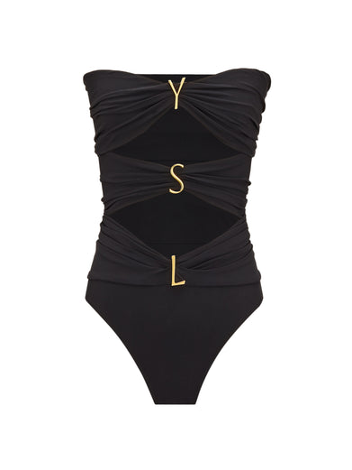 Costume da bagno senza spalline YSL