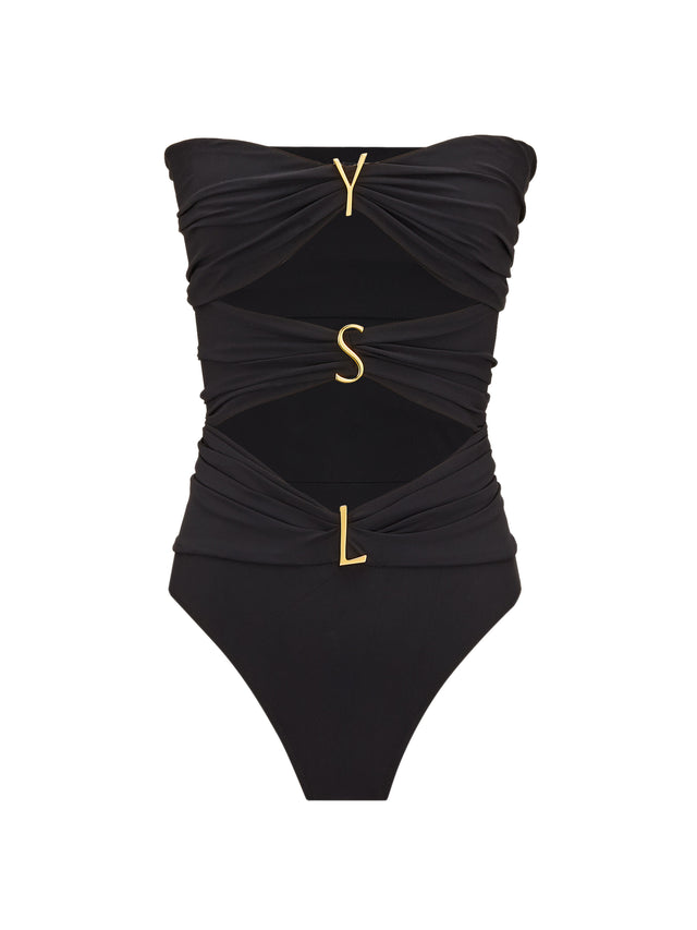 Costume da bagno senza spalline YSL