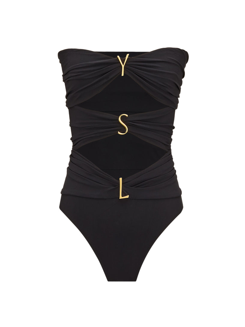 Costume da bagno senza spalline YSL