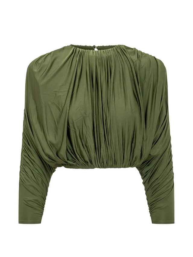 Top drappeggiato