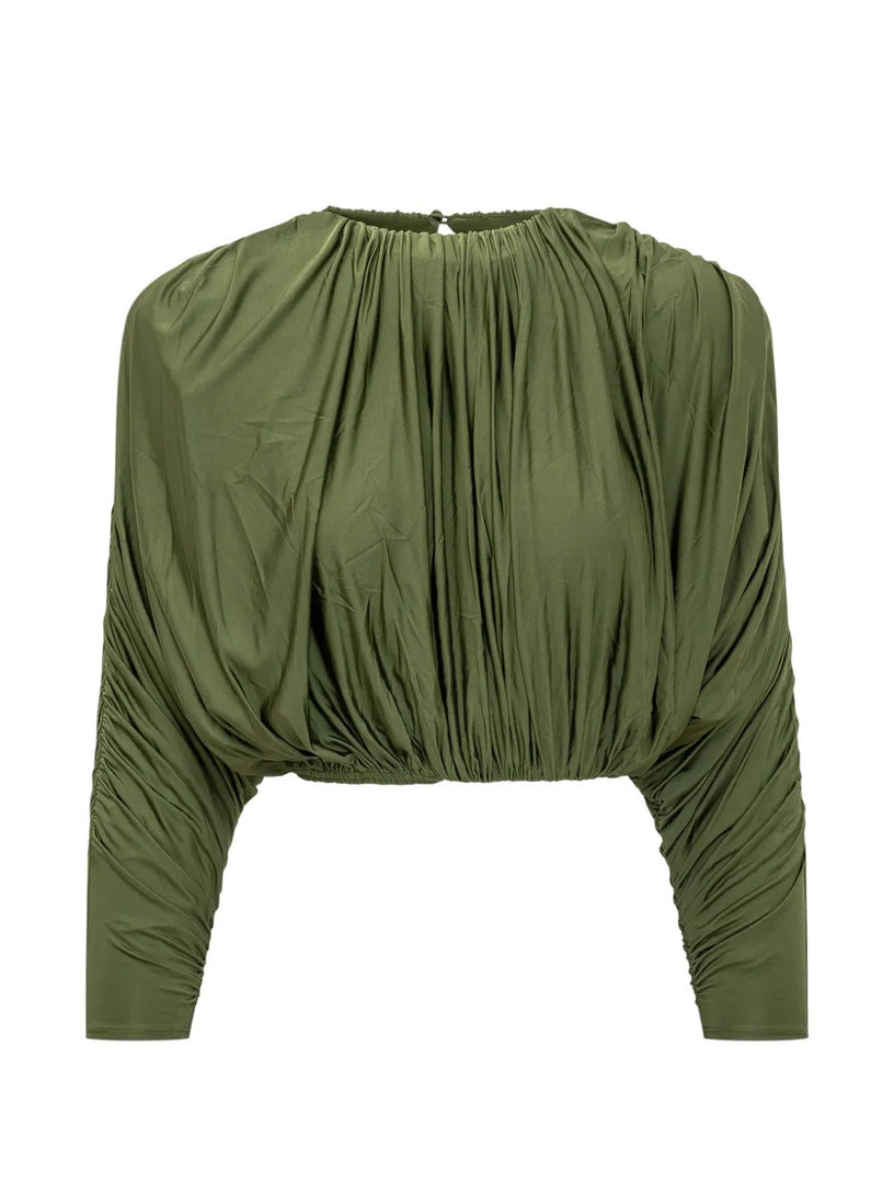Top drappeggiato