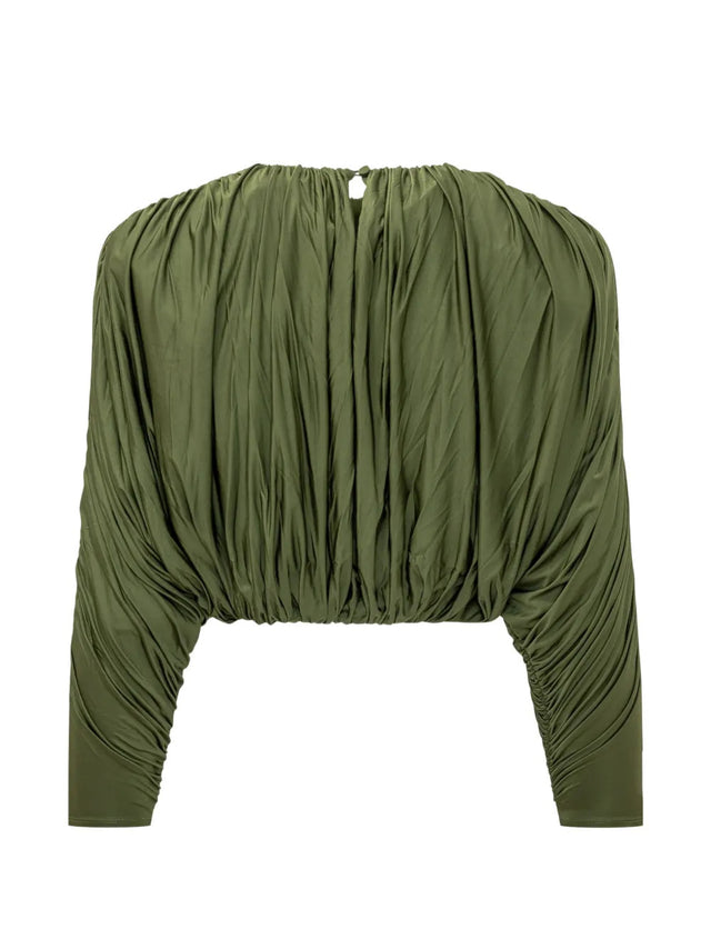 Top drappeggiato