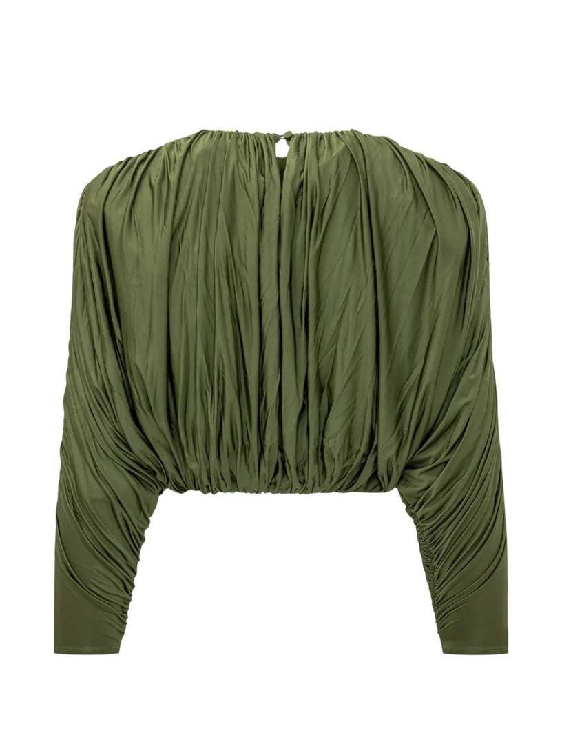 Top drappeggiato