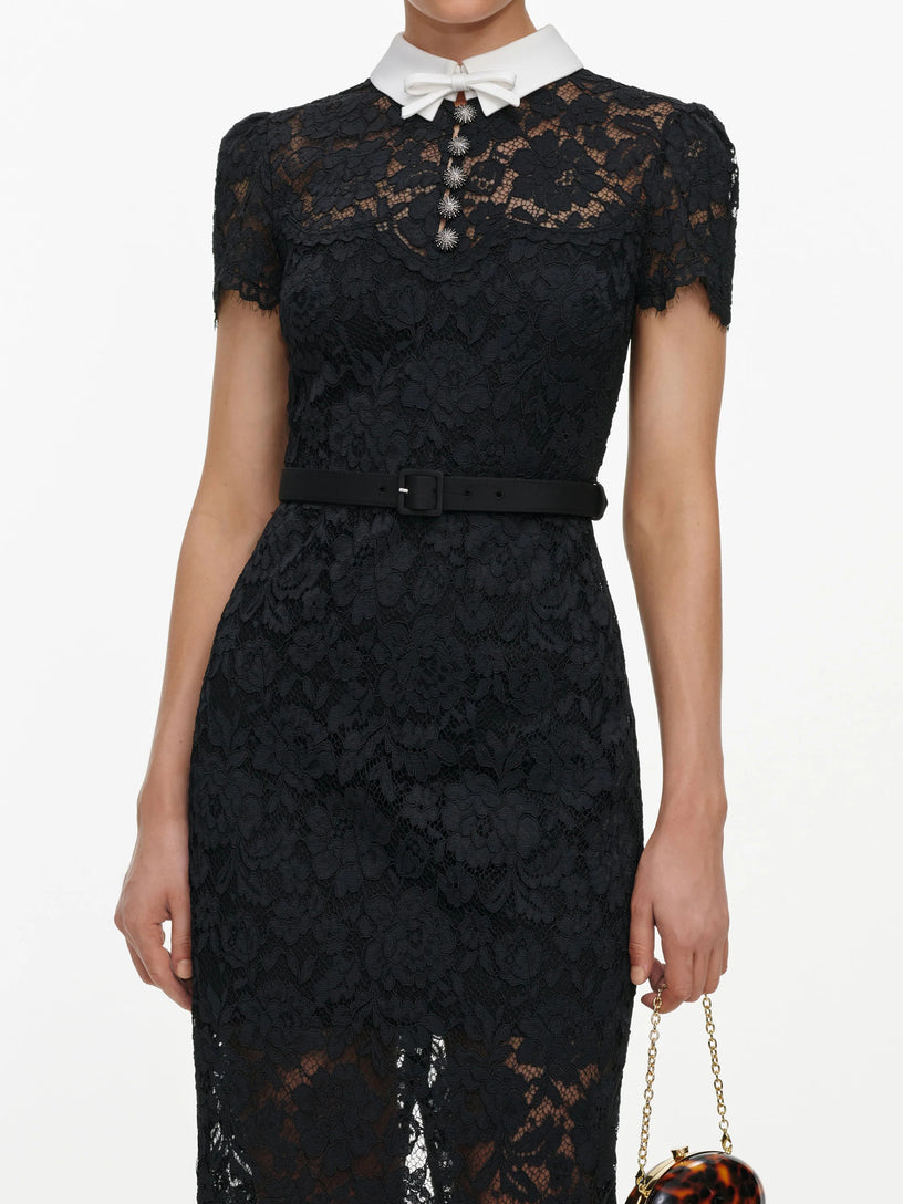 Abito in pizzo midi