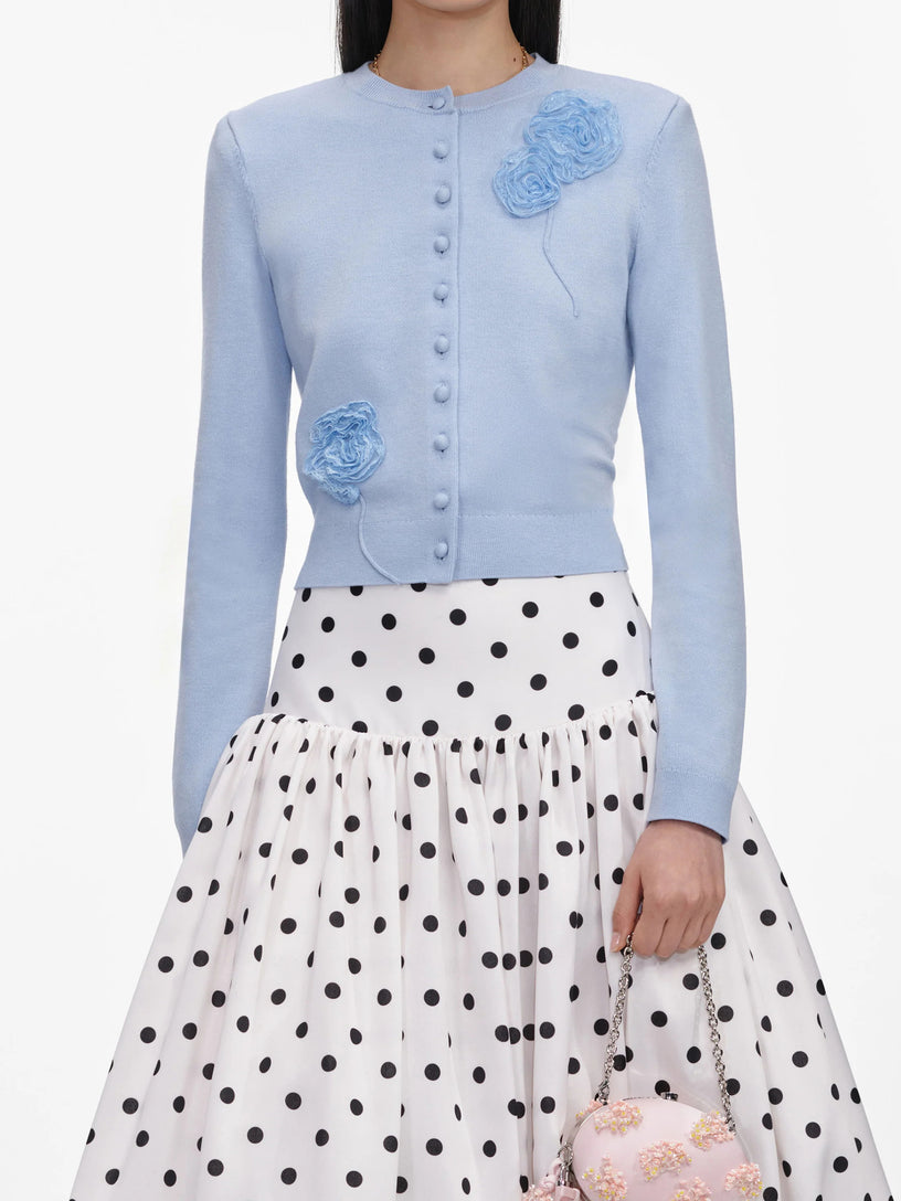 Cardigan con fiori
