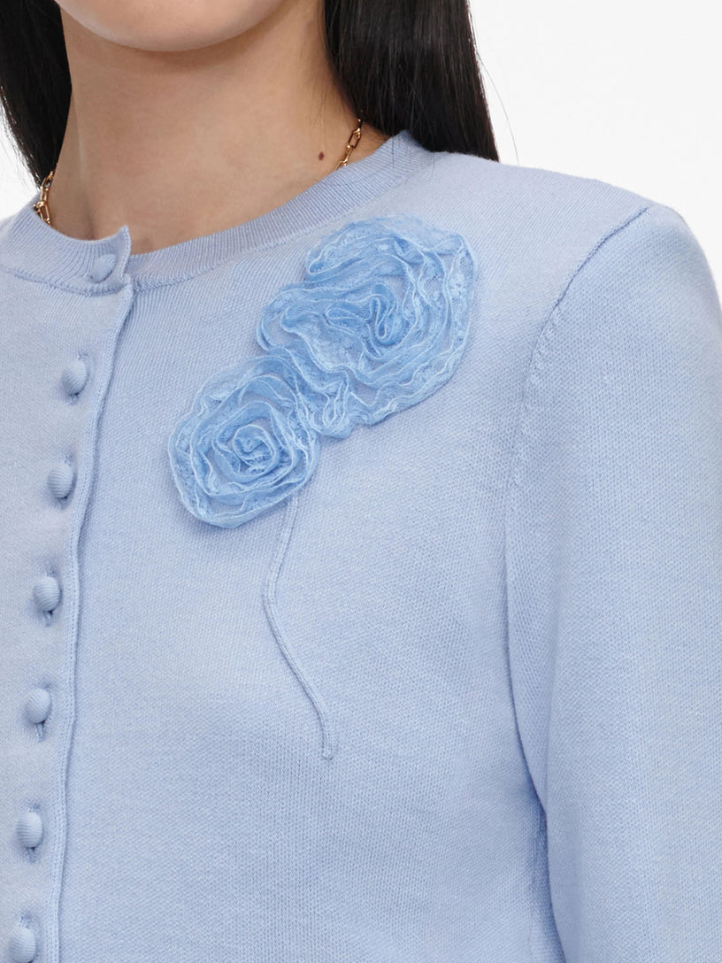 Cardigan con fiori