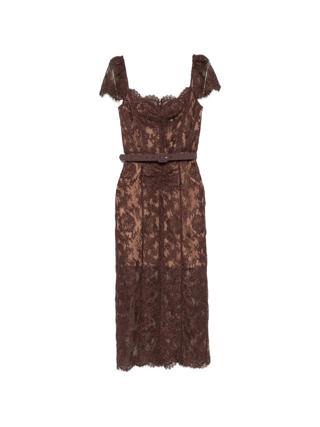 Abito midi in pizzo