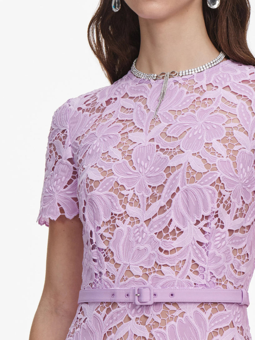 Abito midi in pizzo