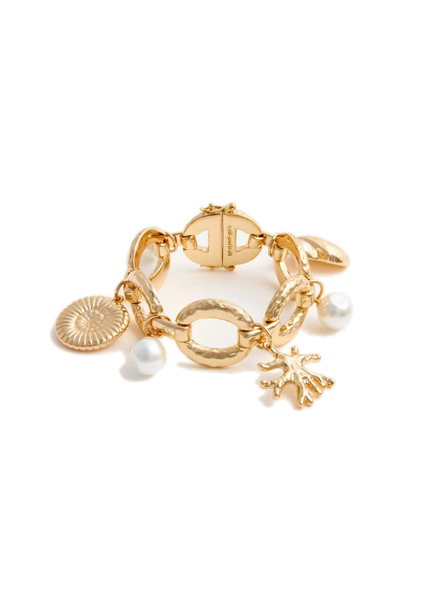Bracciale con ciondoli in corallo