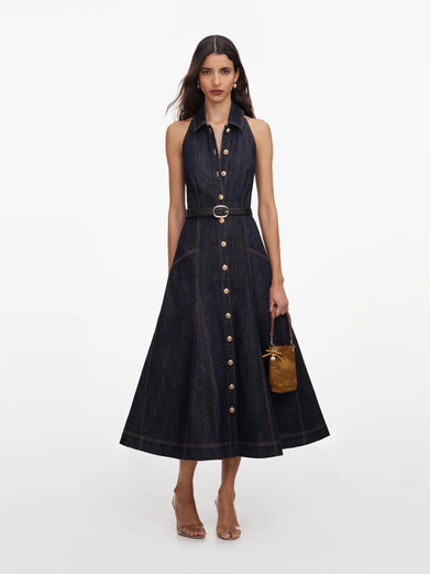 Abito midi in denim