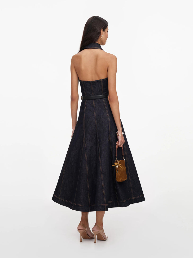 Abito midi in denim