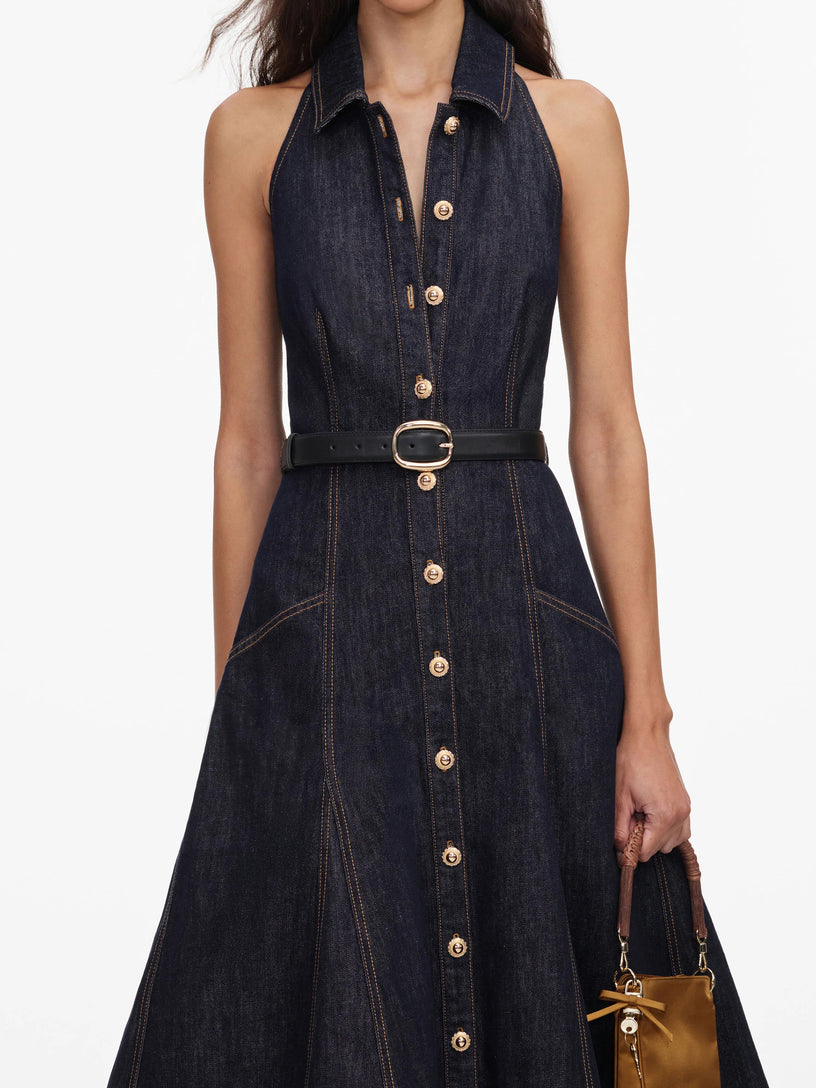 Abito midi in denim