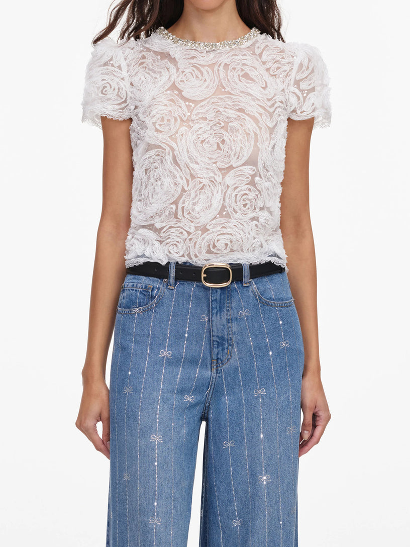 Rhinestone Stripe Denim Jeans