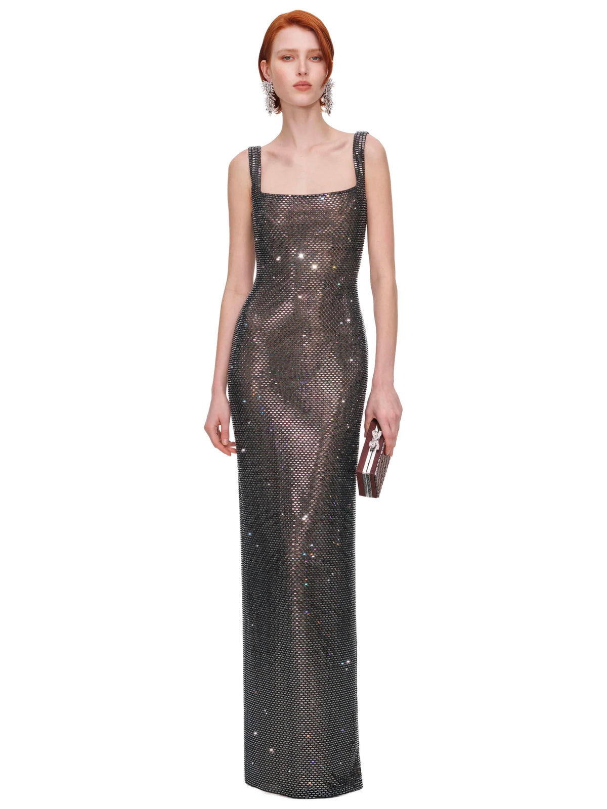 Abito lungo con strass