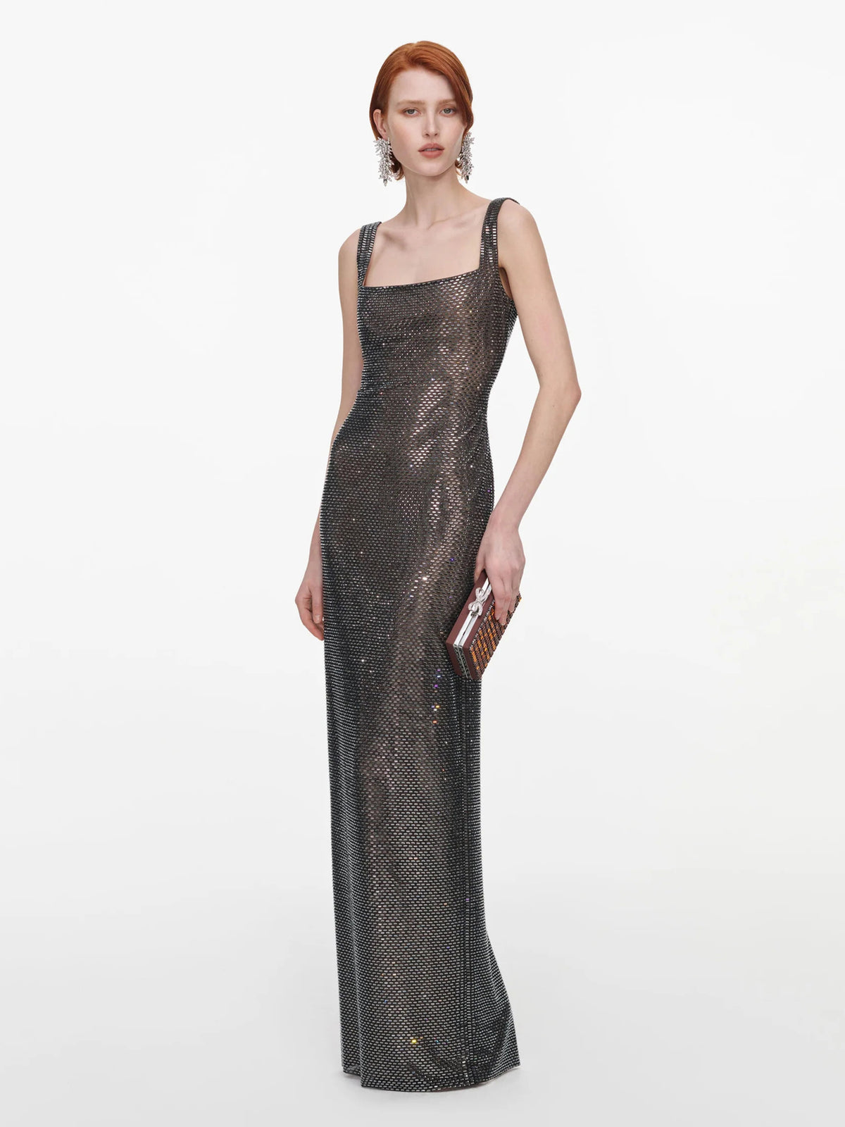Abito lungo con strass