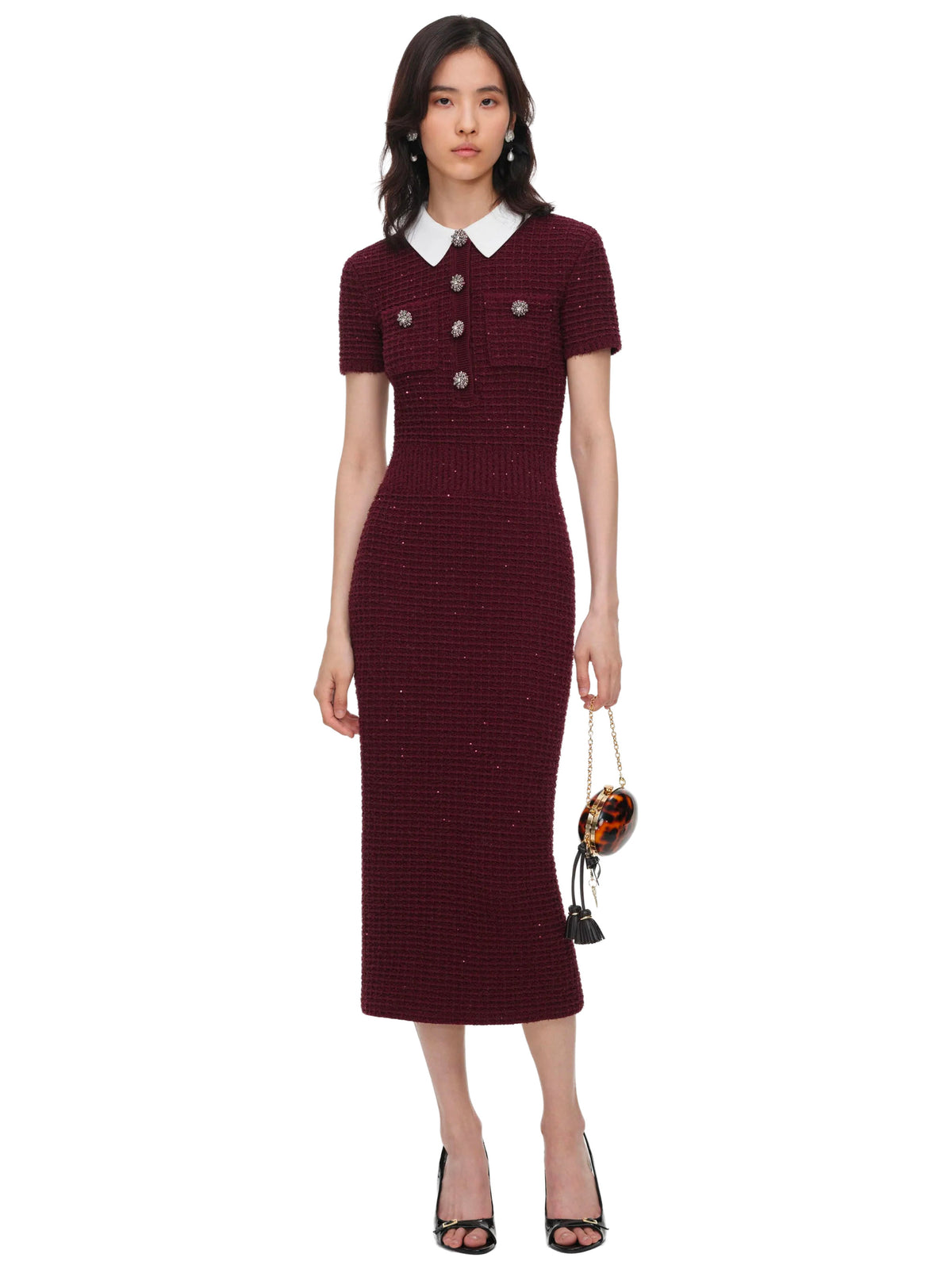 Abito midi in maglia