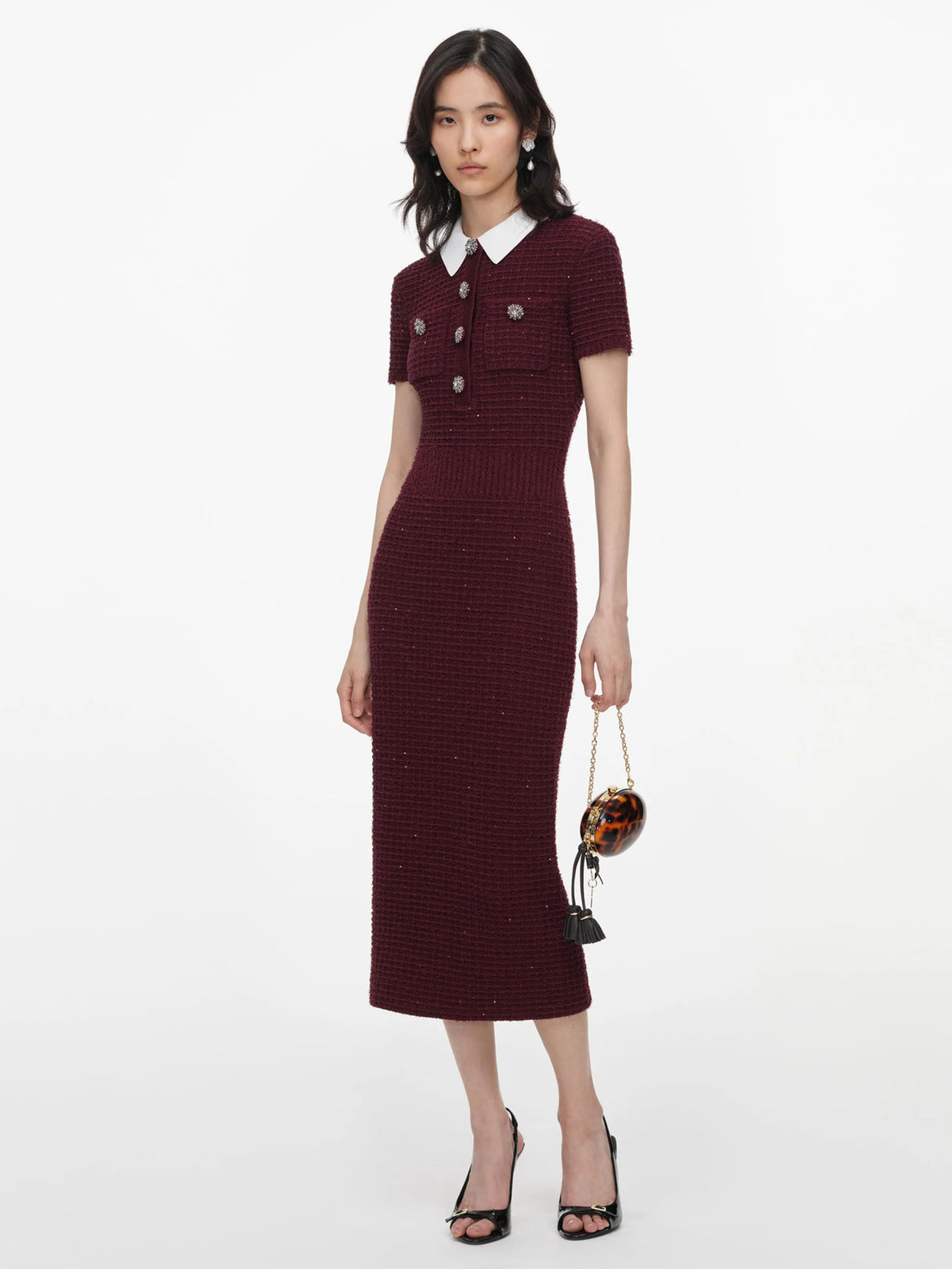 Abito midi in maglia