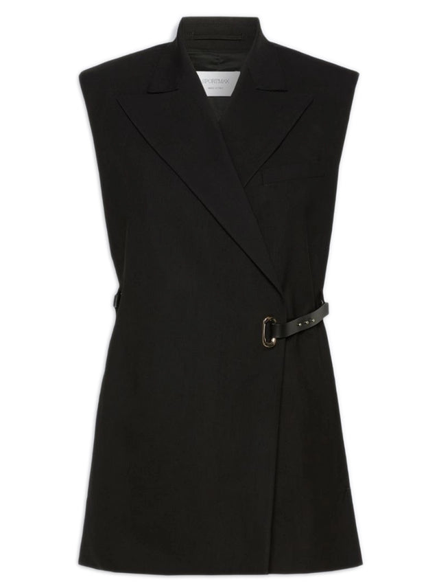 Blazer smanicato in viscosa stretch