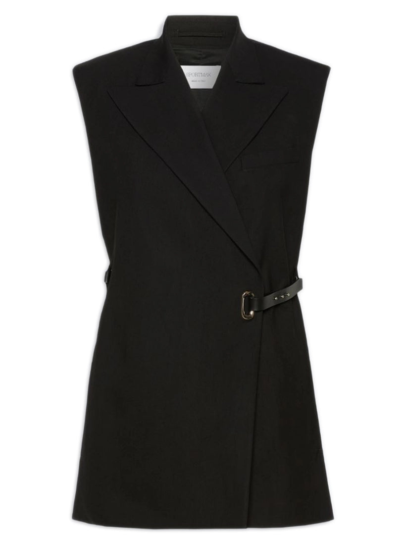 Blazer smanicato in viscosa stretch
