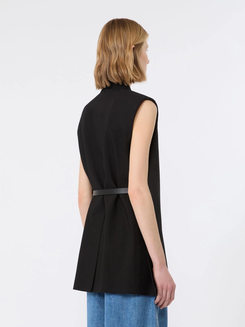 Blazer smanicato in viscosa stretch
