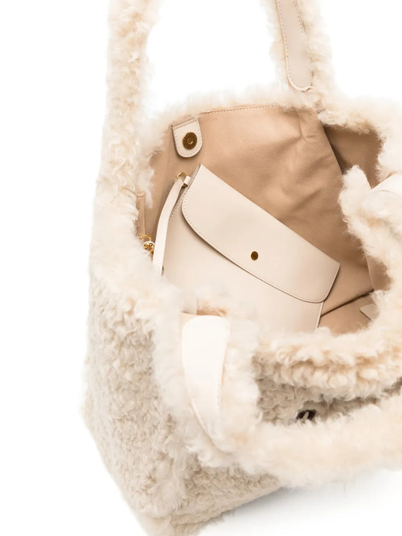 Borsa Tote logo eco alter shearling