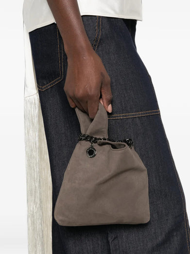 Falabella Borsa da polso in pelle scamosciata