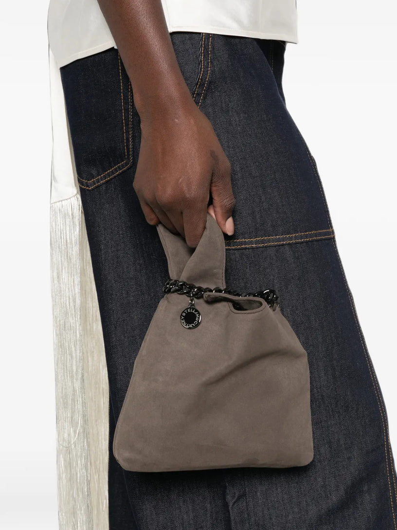 Falabella Borsa da polso in pelle scamosciata