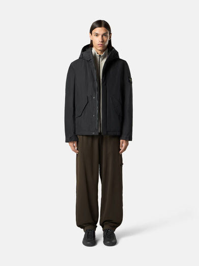 Piumino con cappuccio micro reps