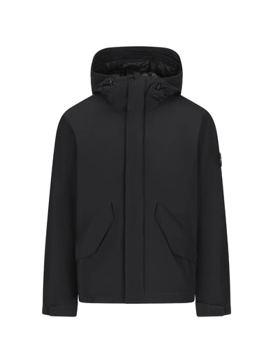 Piumino con cappuccio micro reps