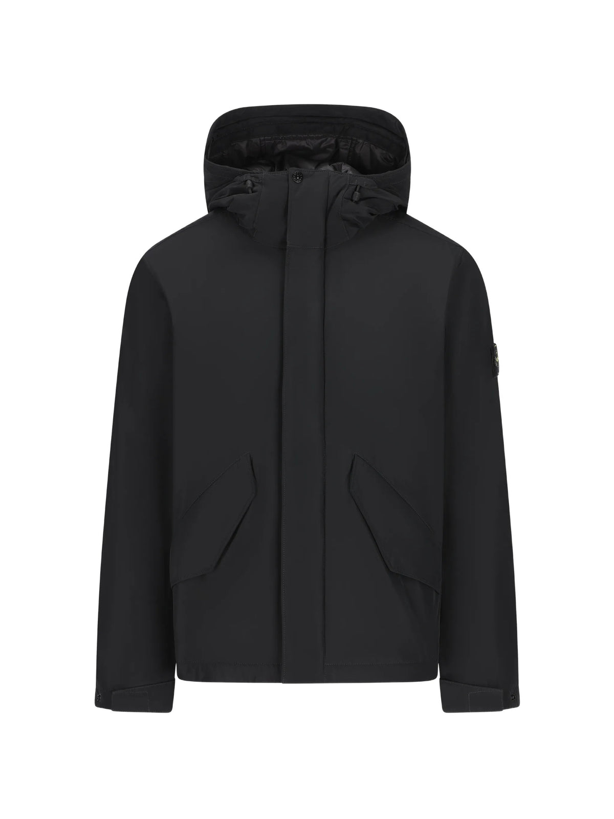Piumino con cappuccio micro reps