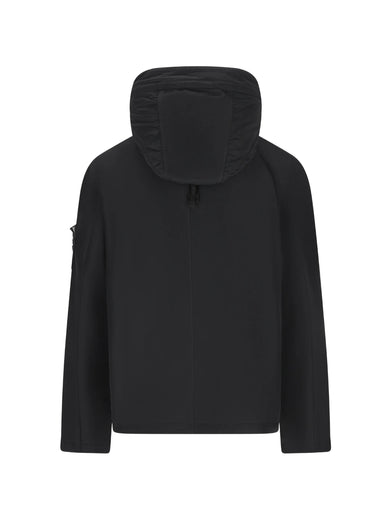 Piumino con cappuccio micro reps