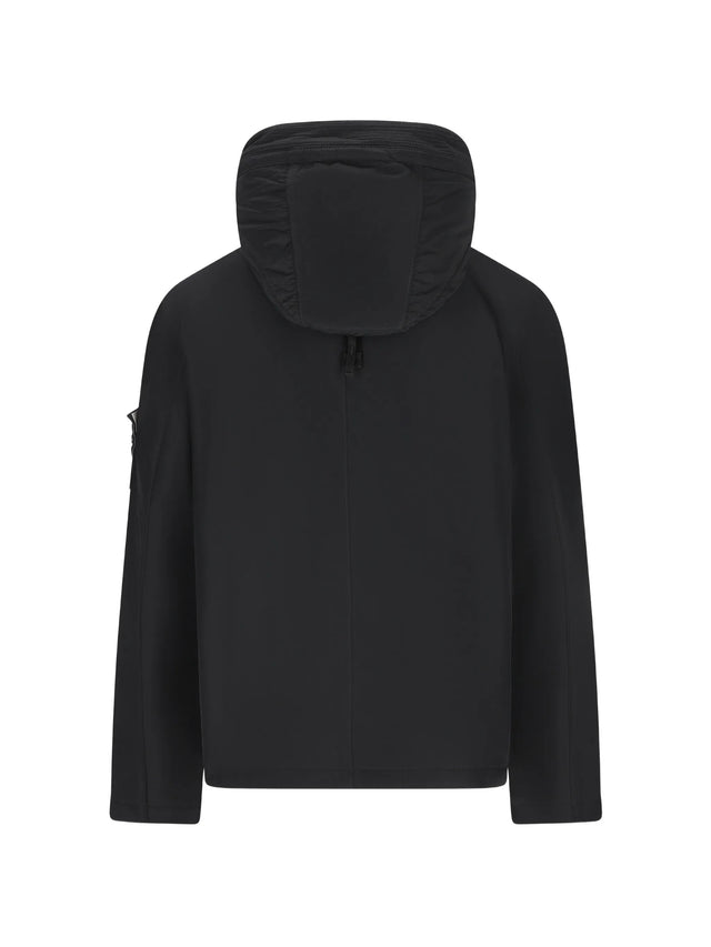 Piumino con cappuccio micro reps