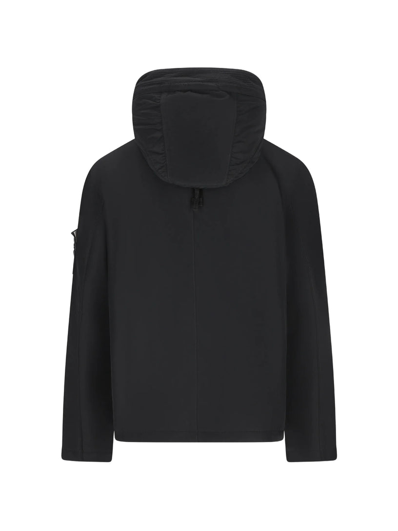 Piumino con cappuccio micro reps