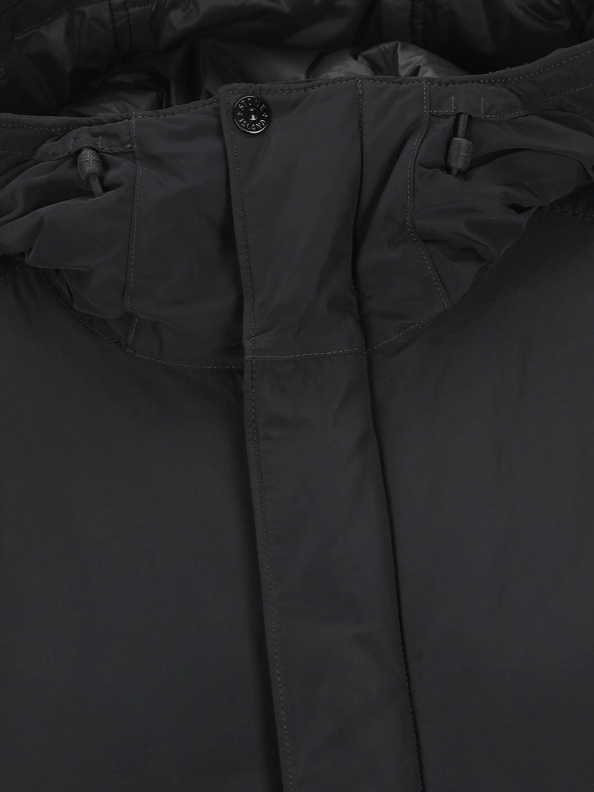 Piumino con cappuccio micro reps