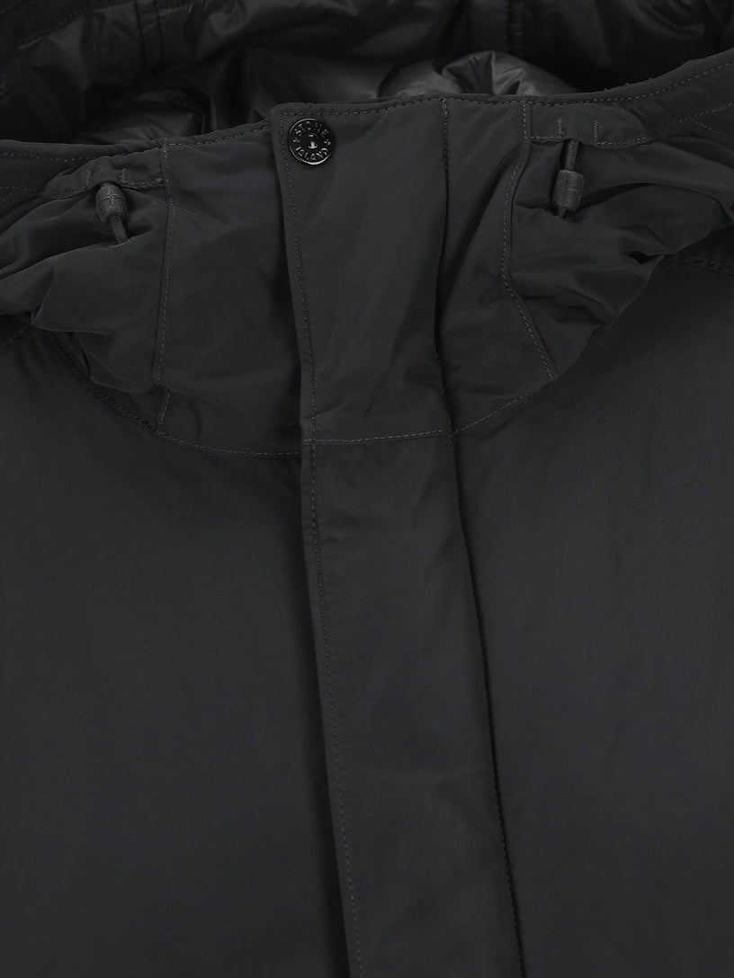 Piumino con cappuccio micro reps
