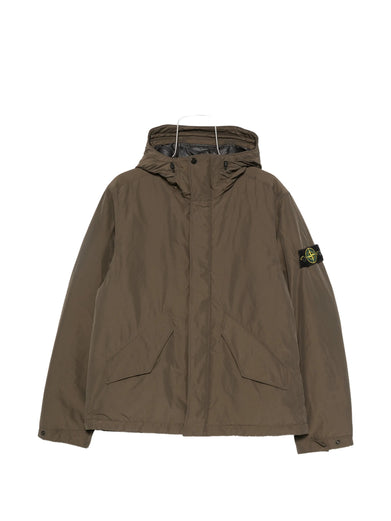 Piumino con cappuccio micro reps