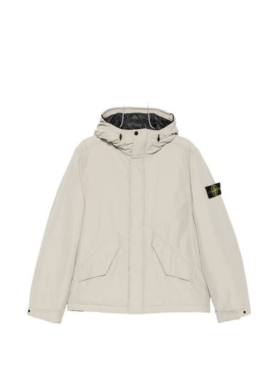 Piumino con cappuccio micro reps