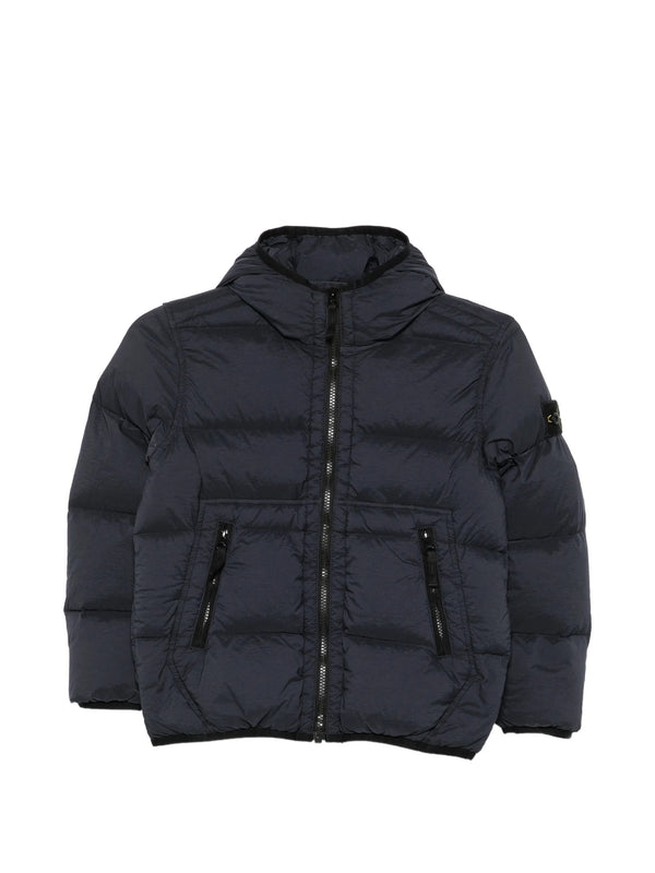 Down jacket with hood
