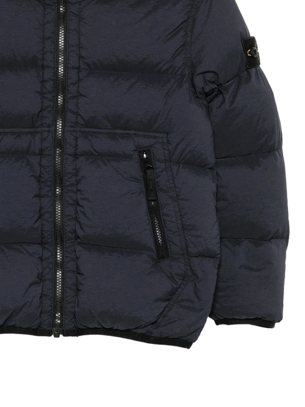 Down jacket with hood