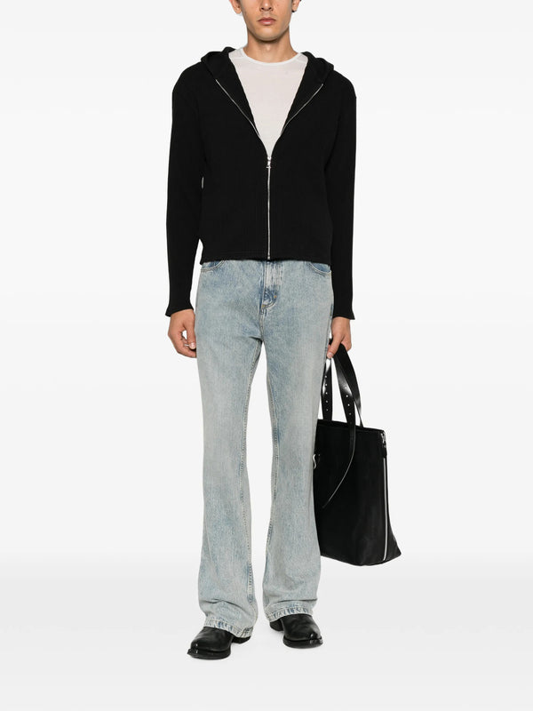 Rib Zip Sweat