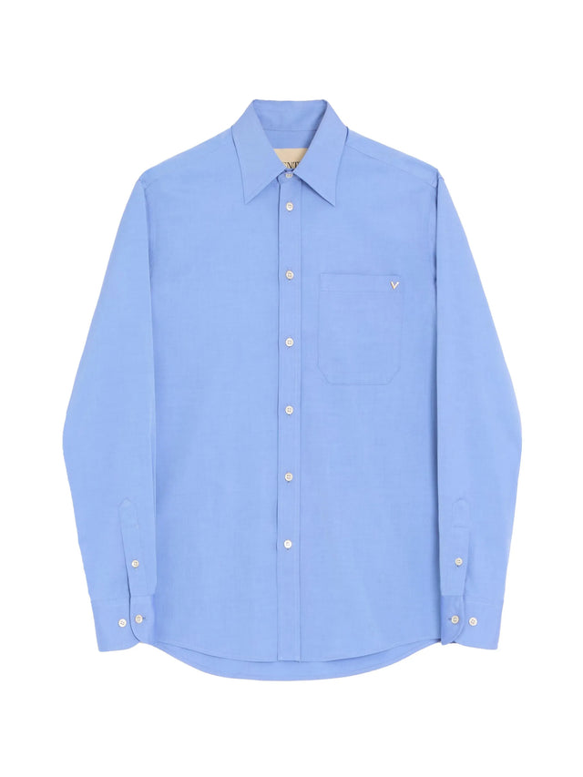 Camicia Valentino In Oxford Di Cotone Leggero Con Vgold