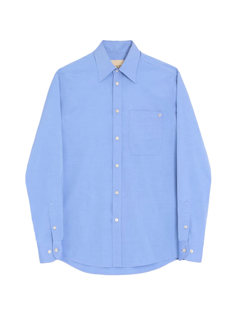 Camicia Valentino In Oxford Di Cotone Leggero Con Vgold