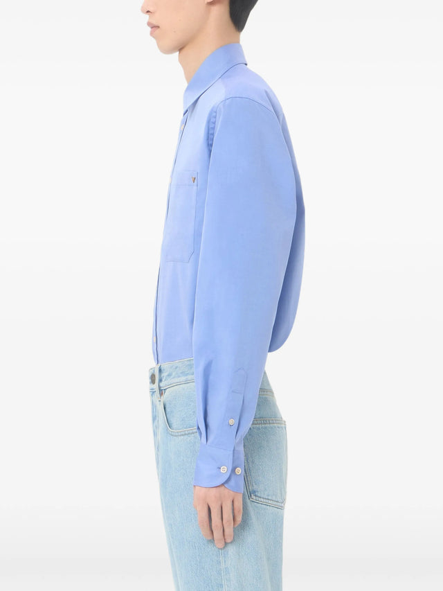 Valentino Lightweight Cotton Oxford Shirt with Vgold