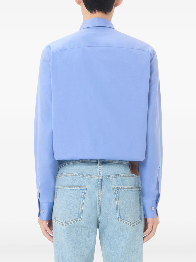 Camicia Valentino In Oxford Di Cotone Leggero Con Vgold