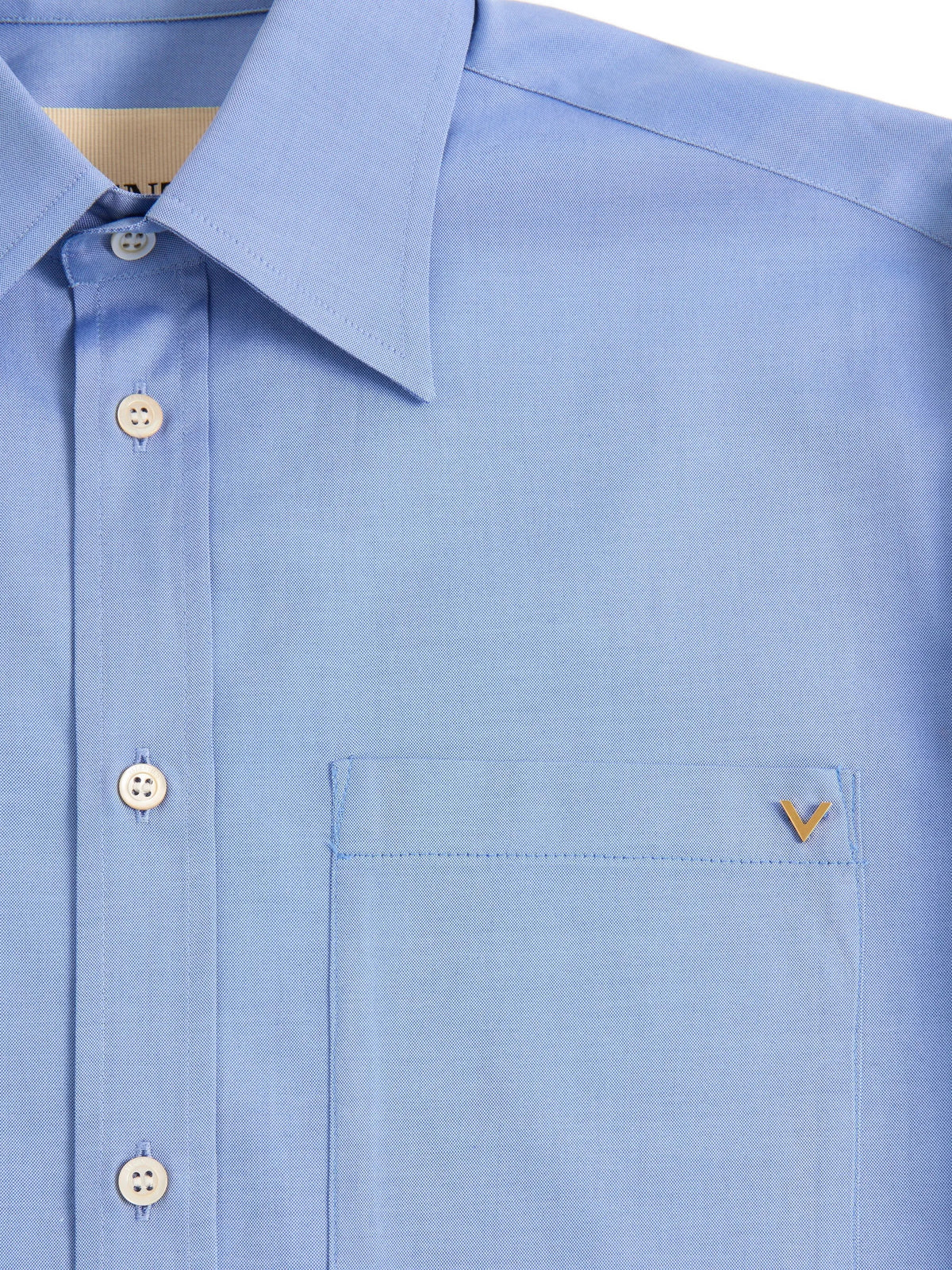 Camicia Valentino In Oxford Di Cotone Leggero Con Vgold
