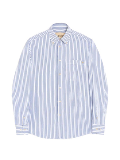 Camicia Valentino in popeline di cotone con VGold a righe