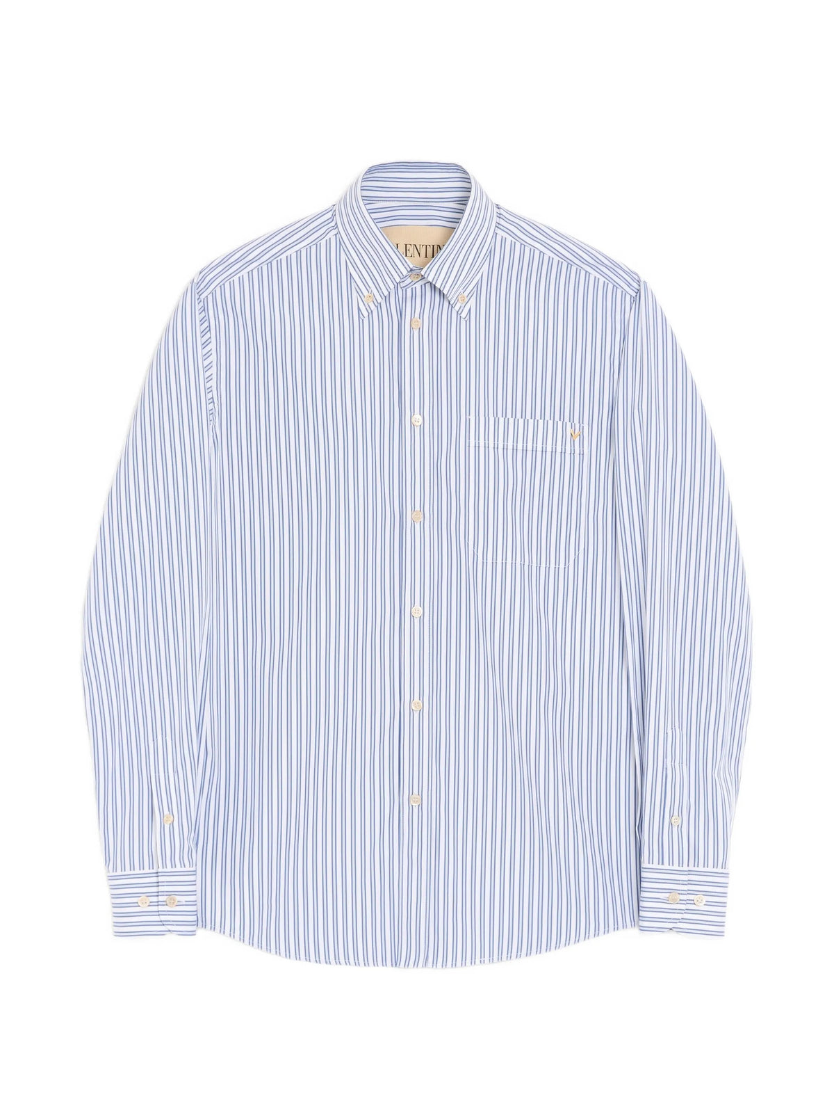Camicia Valentino in popeline di cotone con VGold a righe